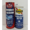 Image 1 : LOT OF 2 - STP & SUNOCO SNOWMOBILE OIL CAN & COIN BANK