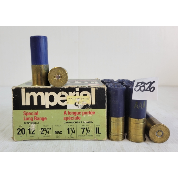 AMMO: 30X IMPERIAL & CIL 12GA - 2-3/4IN - #7-1/2 SHOT