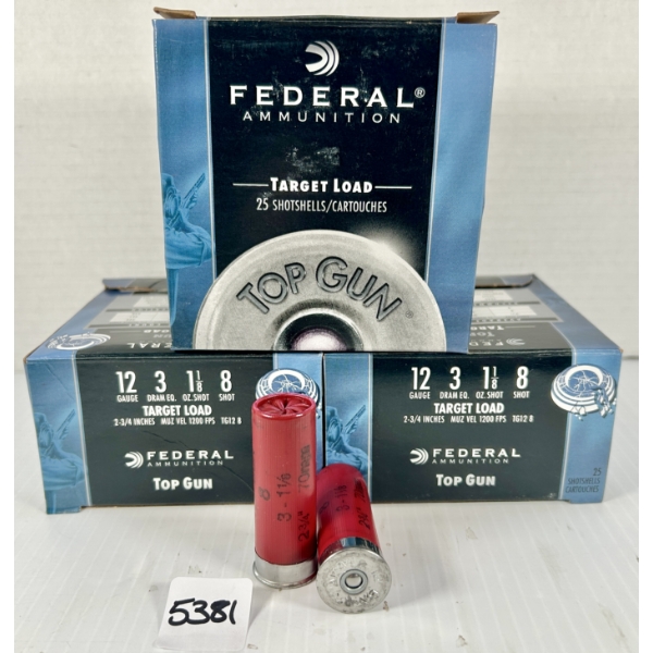 AMMO: 75X FEDERAL 12 GA 2-3/4 IN - #8