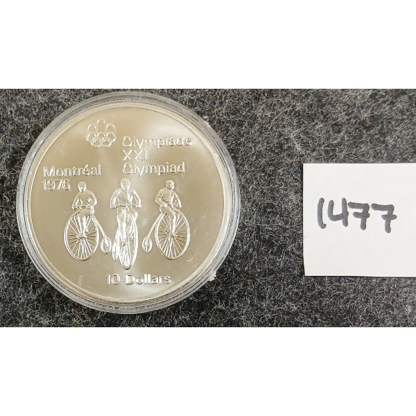 1976 CDN MONTREAL OLYMPIAD $10 SILVER COIN