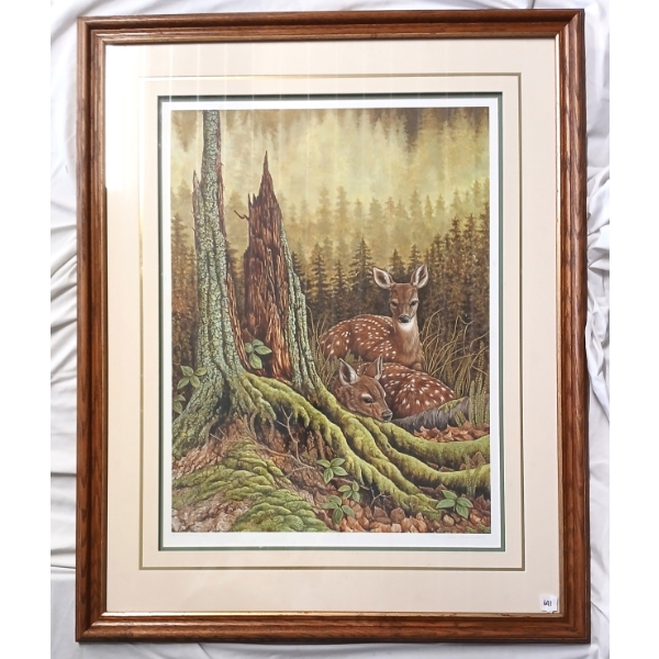 DOES BY CHRISTINE MARSHALL (PRS CDN ARTIST) - FRAMED PRINT