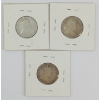 Image 2 : LOT OF 3 - 1902-1904 CDN 25 CENT SILVER COINS