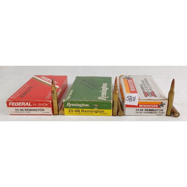AMMO: 41X MIXED .25-06REM - 117 & 120GR