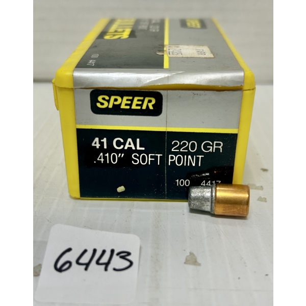 BULLETS: 100X SPEER .41 (.410") - 220 GR. SP
