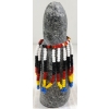 Image 6 : "WOMAN IN BEADED CAPE" BY ALICE AKAMAK (PRS CDN ARTIST) - STONE & BEADS