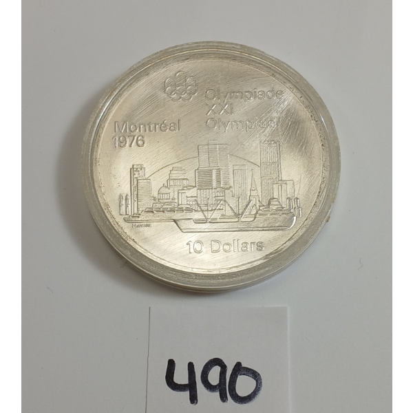 1976 CDN MONTREAL OLYMPIAD $10 SILVER COIN