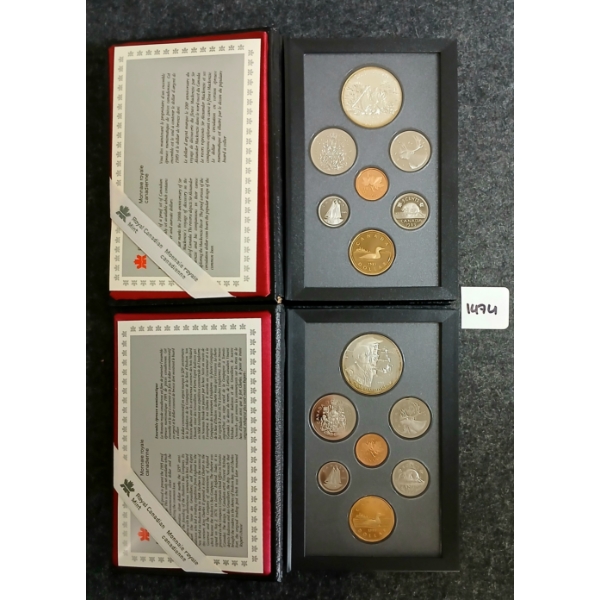 LOT OF 2 - 1989 & 1995 RCM UNCIRCULATED PROOF SETS