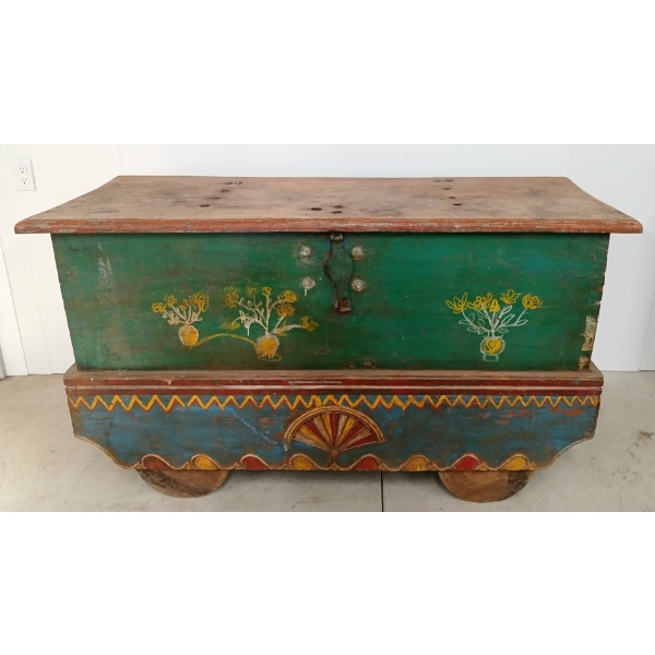 DOWRY CHEST - EUROPEAN FOLK ART - C. 1850-1880