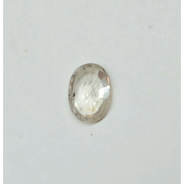 NATURAL VERY LIGHT YELLOW ZIRCON - OVAL