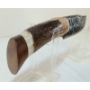 Image 5 : OBSIDIAN KNIFE W/ ANTLER HANDLE & STAND