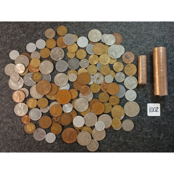 JOB LOT - WORLD COINS - JAMAICA, BRITAIN, DENMARK, ITALY, ETC