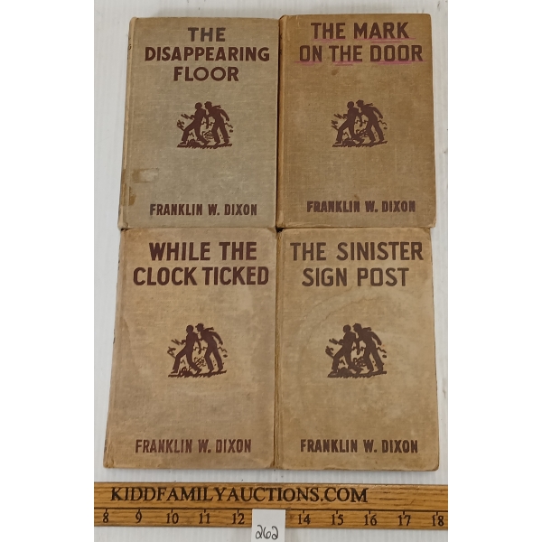 LOT OF 4 - 1930's & 1940 HARDY BOYS NOVELS BY FRANKLIN W. DIXON - HARDCOVERS