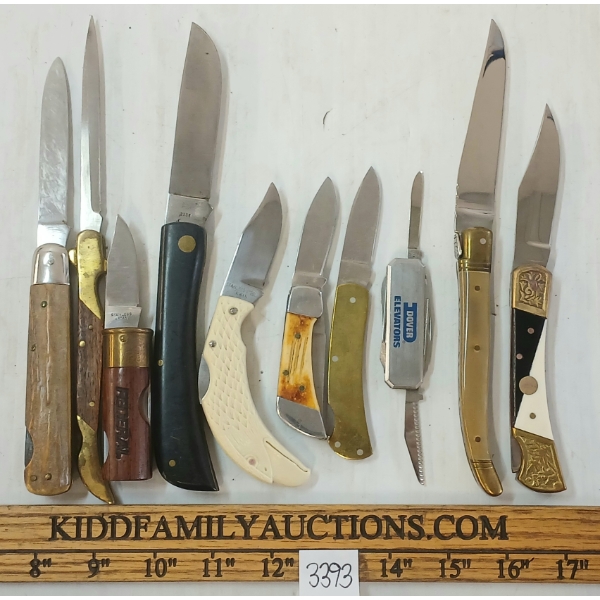 LOT OF 10 - ASSORTED FOLDING KNIVES