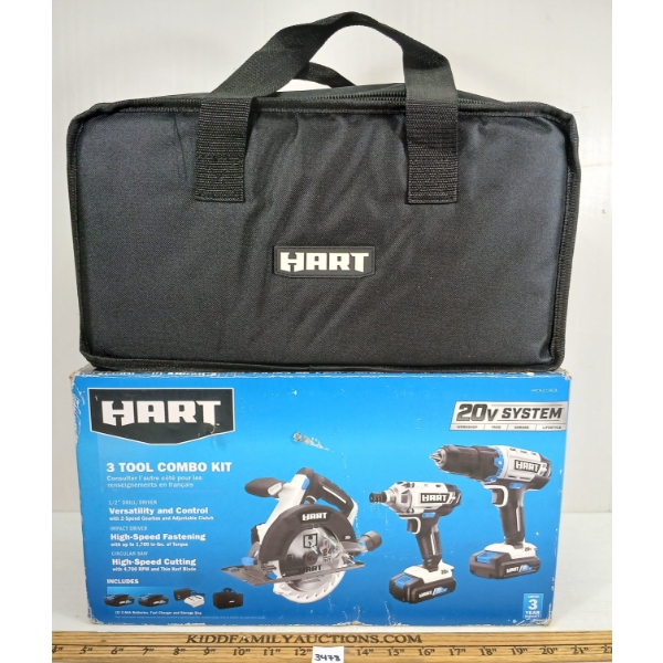 HART 20V 3 TOOL COMBO KIT