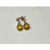 Image 2 : LOT OF 2 - GOLD NECKLACE W/ YELLOW JEWEL STONE & MATCHING EARRINGS