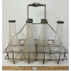 Image 2 : LOT OF 7 - EMBOSSED OIL BOTTLES W/ CARRIER - INCL SUPER DUTY & MARVELUBE OIL