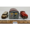 Image 2 : LOT OF 3 - SCHUCO TIN & DIECAST WIND UP VEHICLES W/ GARAGE NO. 1500 - INCL FEX & AMBULANCE