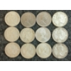 Image 2 : LOT OF 12 - 1953-1978 CDN 25 CENT COINS 