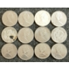 Image 2 : LOT OF 12 - 1945-1968 CDN 10 CENT COINS