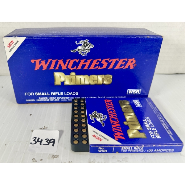 PRIMERS: 1000X WINCHESTER SMALL RIFLE STANDARD 