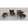 Image 3 : LOT OF 3 - BRITAINS LTD. LEAD HORSES & WAGONS
