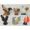 Image 3 : LOT OF 6 - FOLK ART & CERAMIC ROOSTERS
