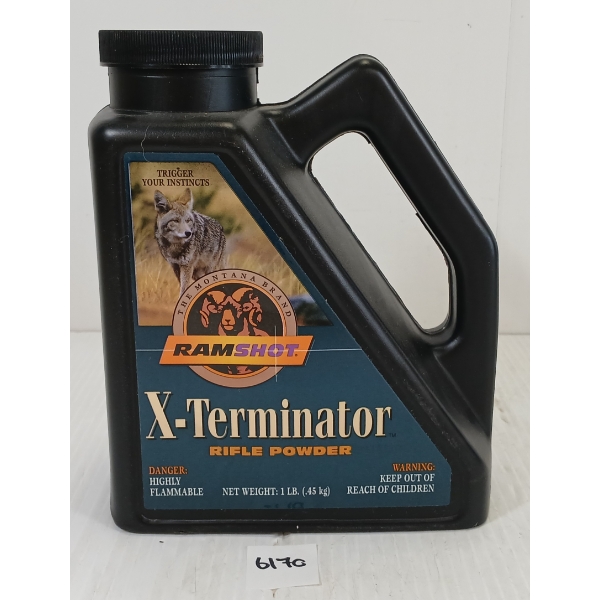 POWDER: RAMSHOT X-TERMINATOR RIFLE POWDER - APPROX 1LBS