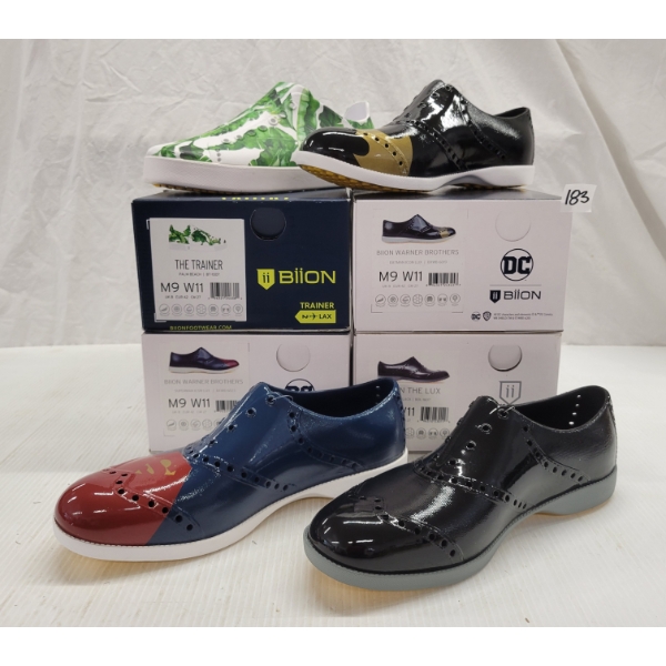 LOT OF 4 - BIION SHOES - FT THE LUX, THE TRAINERS & DC STYLES