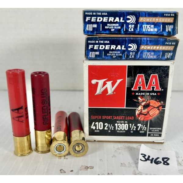 AMMO: 35X .410 GA 2-1/2IN NO.7-1/2 SLUGS 
