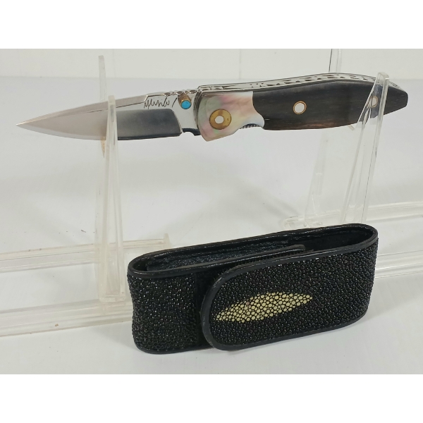 FINNISH MOTHER OF PEARL FOLDING KNIFE - SEE ALL PHOTOS