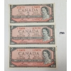 Image 1 : LOT OF 3 - CDN 1954 $2 BANKNOTES - SEQUENTIAL
