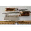 Image 2 : LOT OF 3 - ANTON WINGEN J.R. STAG HANDLE CARVING SET