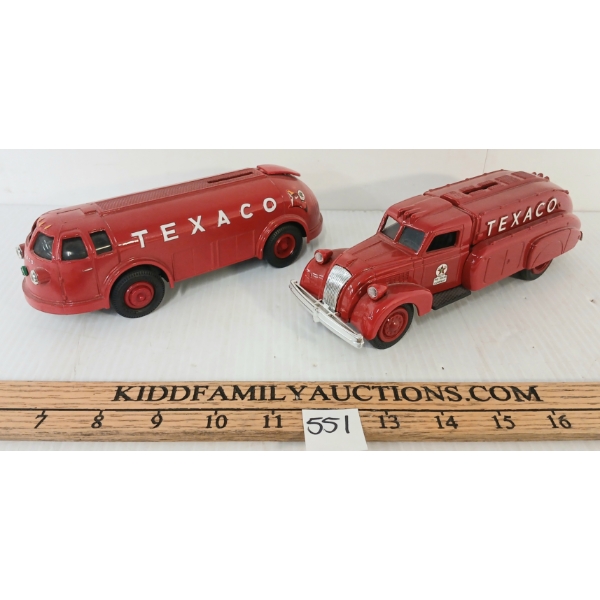 LOT OF 2 - ERTL DIECAST TEXACO TRUCK COIN BANKS