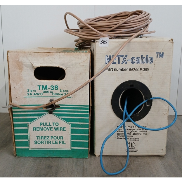 LOT OF 3 - MISC CABLE SPOOLS