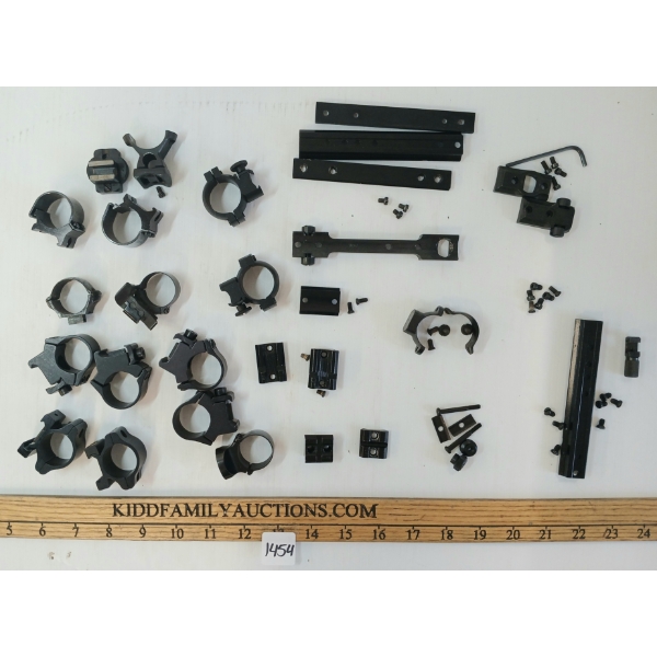 QTY OF SCOPE RINGS, BASES & SCREWS