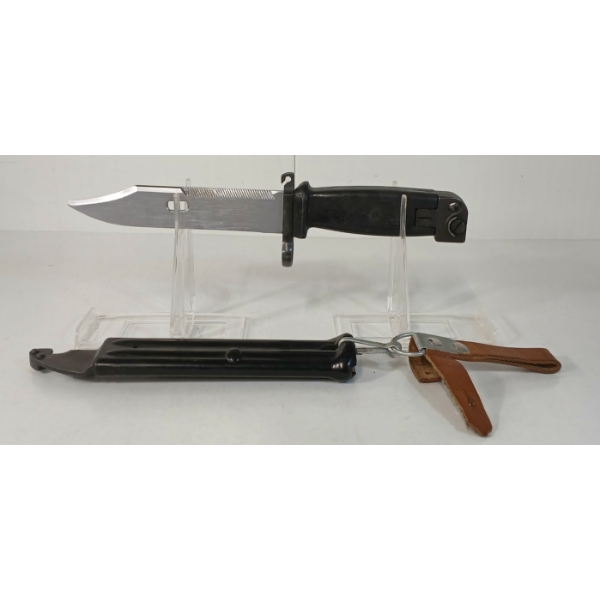 EAST GERMAN AK BAYONET W/ SCABBARD & FROG