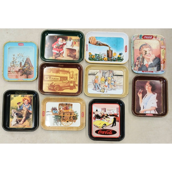 LOT OF 10 - COCA-COLA TRAYS