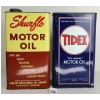 Image 1 : LOT OF 2 - TIDEX & SHURFLO MOTOR OIL GAL CANS