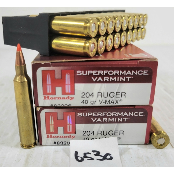 AMMO: 40X HORNADY SUPERFORMANCE VARMINT - 40GR - V-MAX