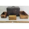 LOT OF 4 - STORAGE CHEST & DRAWERS - INCL DISSTON HOLDERS, GOLDEN SPRAY & FAST COLOR