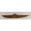 Image 5 : CANOE W/ ACCESSORIES BY UNKNOWN ARTIST - HIDE & WOOD