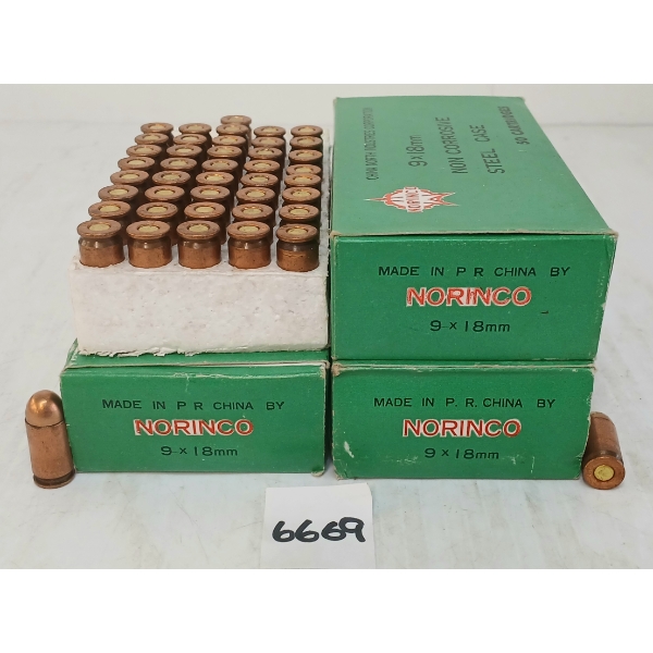 AMMO: 143X NORINCO 9X18MM
