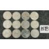 Image 1 : LOT OF 12 - 1943-1966 CDN 25 CENT COINS