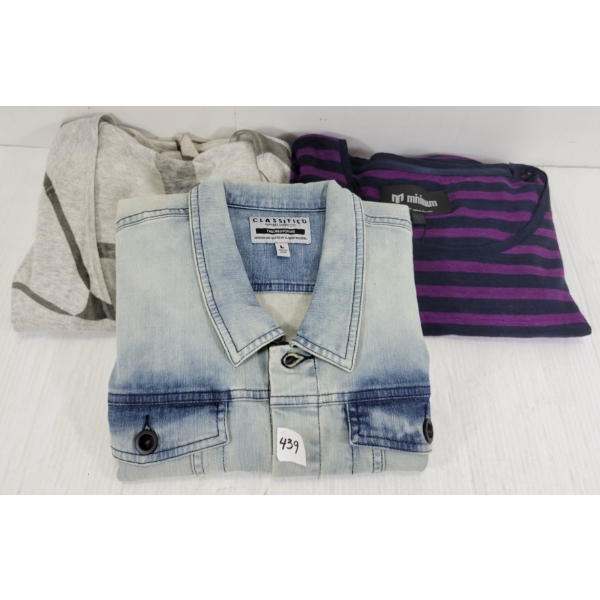 LOT OF 3 - WOMEN'S DENIM VEST & DRESSES - MFG MINIMUM, CLASSIFIED & RAGWEAR
