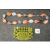 Image 3 : LOT OF 2 - POLISHED STONE NECKLACE & TRIPPLE STRAND STATEMENT BRACELET