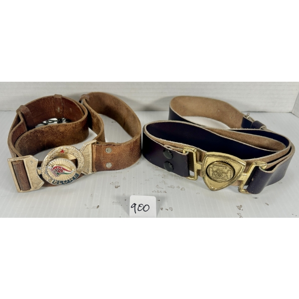 LOT OF 2 - CANADIAN SCOUT'S & SOCIALIST HUNGARY DRESS BELTS