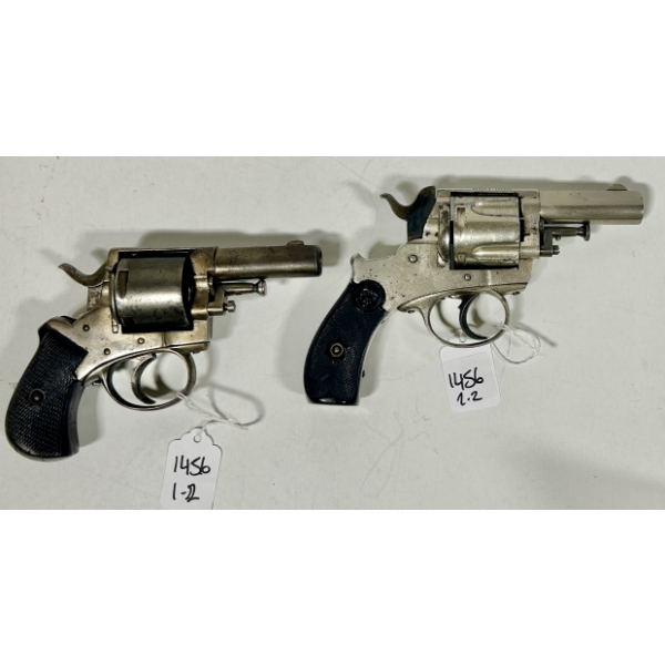 LOT OF 2 - WEBLEY BULLDOG IN APPROX .45 CAL & UNKNOWN BRITISH BULLDOG IN APPROX .45 CAL - PROHIB