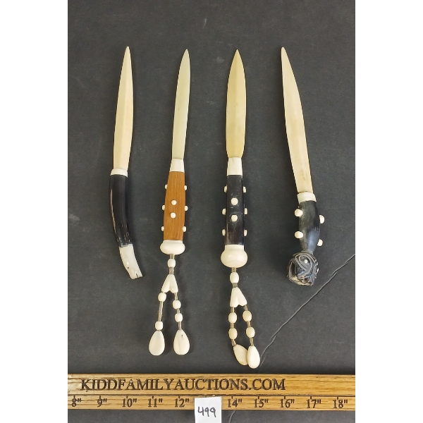 LOT OF 4 - DECORATIVE ANTLER KNIVES
