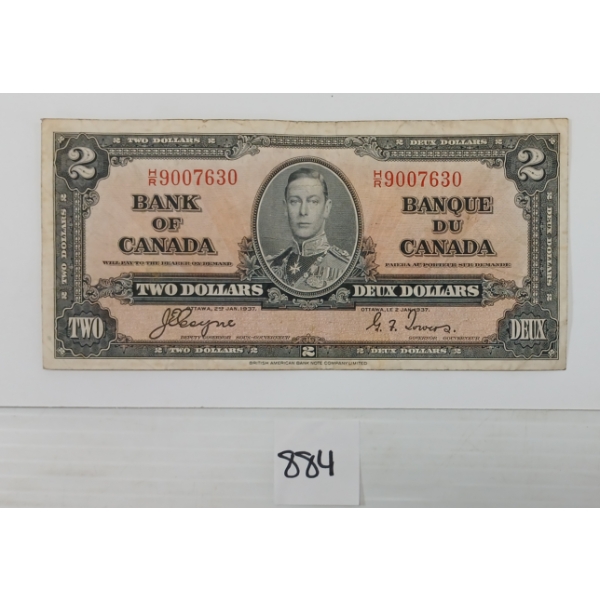 1937 CDN $2 BANKNOTE