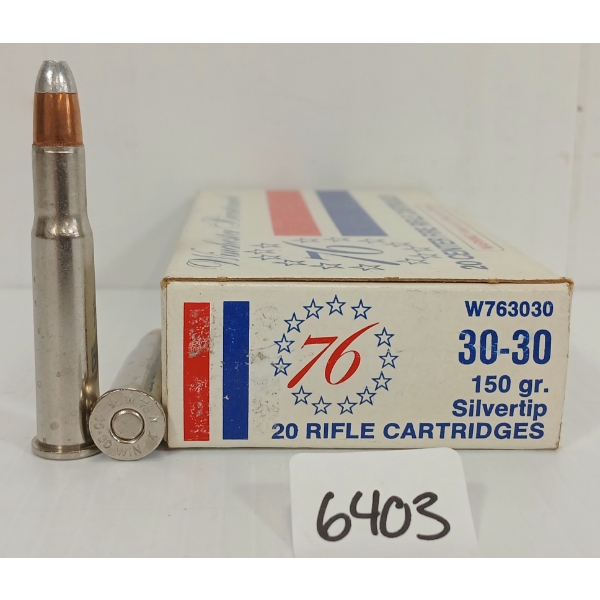 AMMO: 20X WINCHESTER 30-30 - 150 GR. SILVERTIP